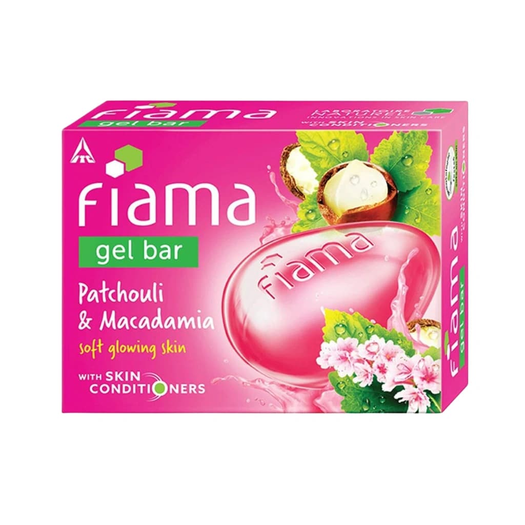 FIAMA GEL BAR PATCHOULI AND MACADAMIA SOFT GLOWING SKIN 125 GM