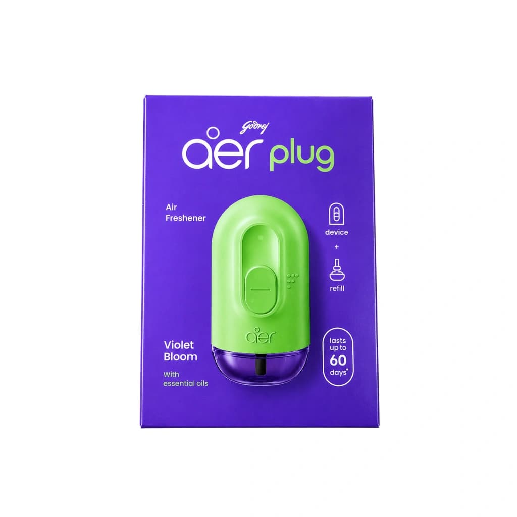 Godrej Aer Plug Device Violet Bloom with Air Freshner Refill 20ml