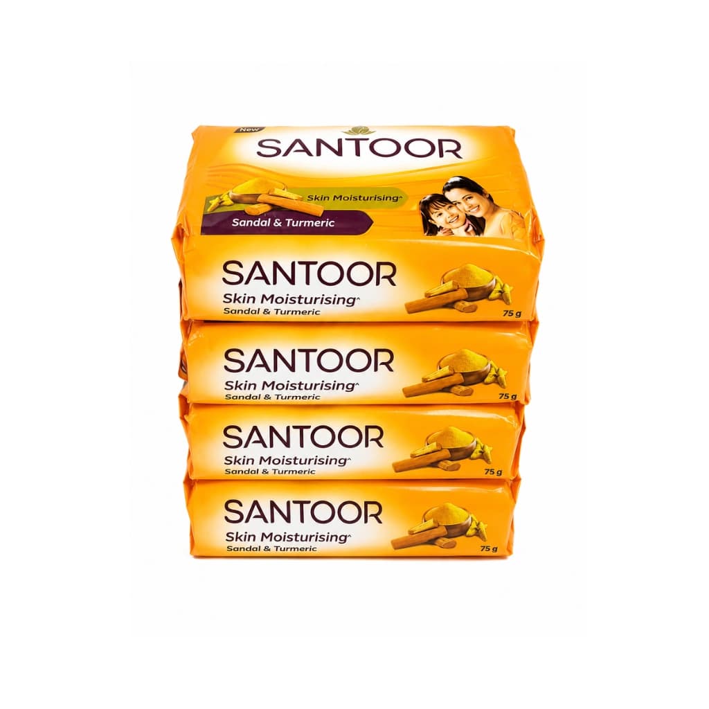 SANTOOR SKIN MOISTURISING SANDAL & TURMERIC PACK OF 4