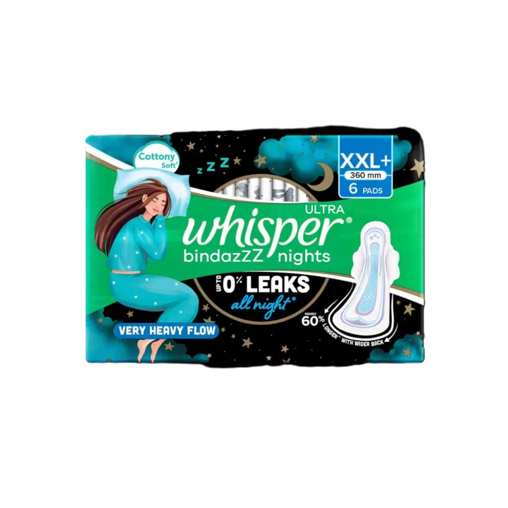 WHISPER ULTRA BINDAZZZ NIGHT XXL+6 PADS