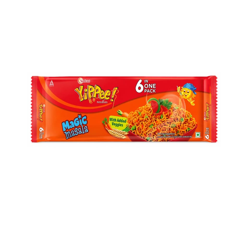 SUNFEAST YIPPEE MAGIC MASALA NOODLES 6 IN 1 PACK 435.6G