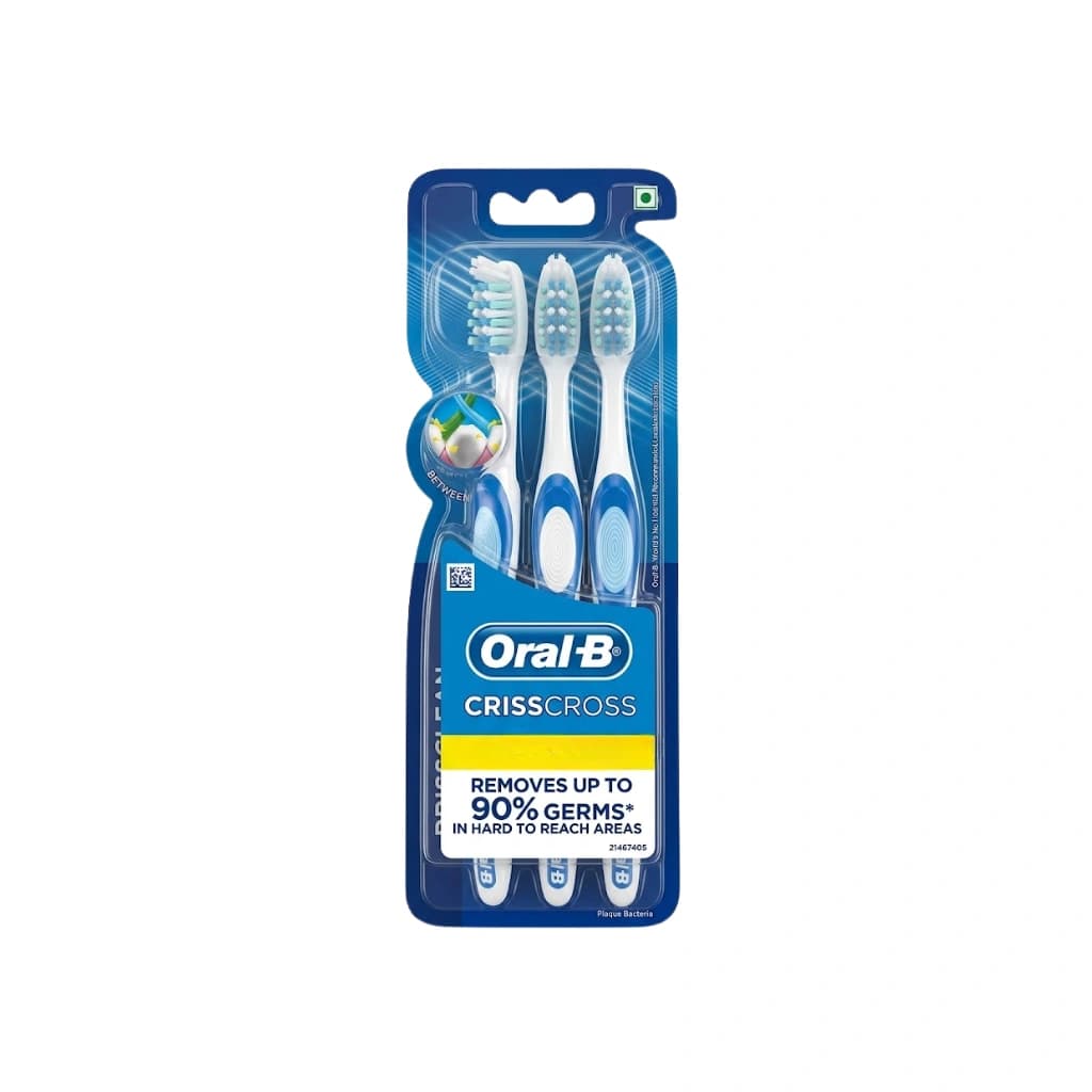 ORAL B TOOTHBRUSH SOFT CRISSCROSS DEEP CLEAN BUY 3