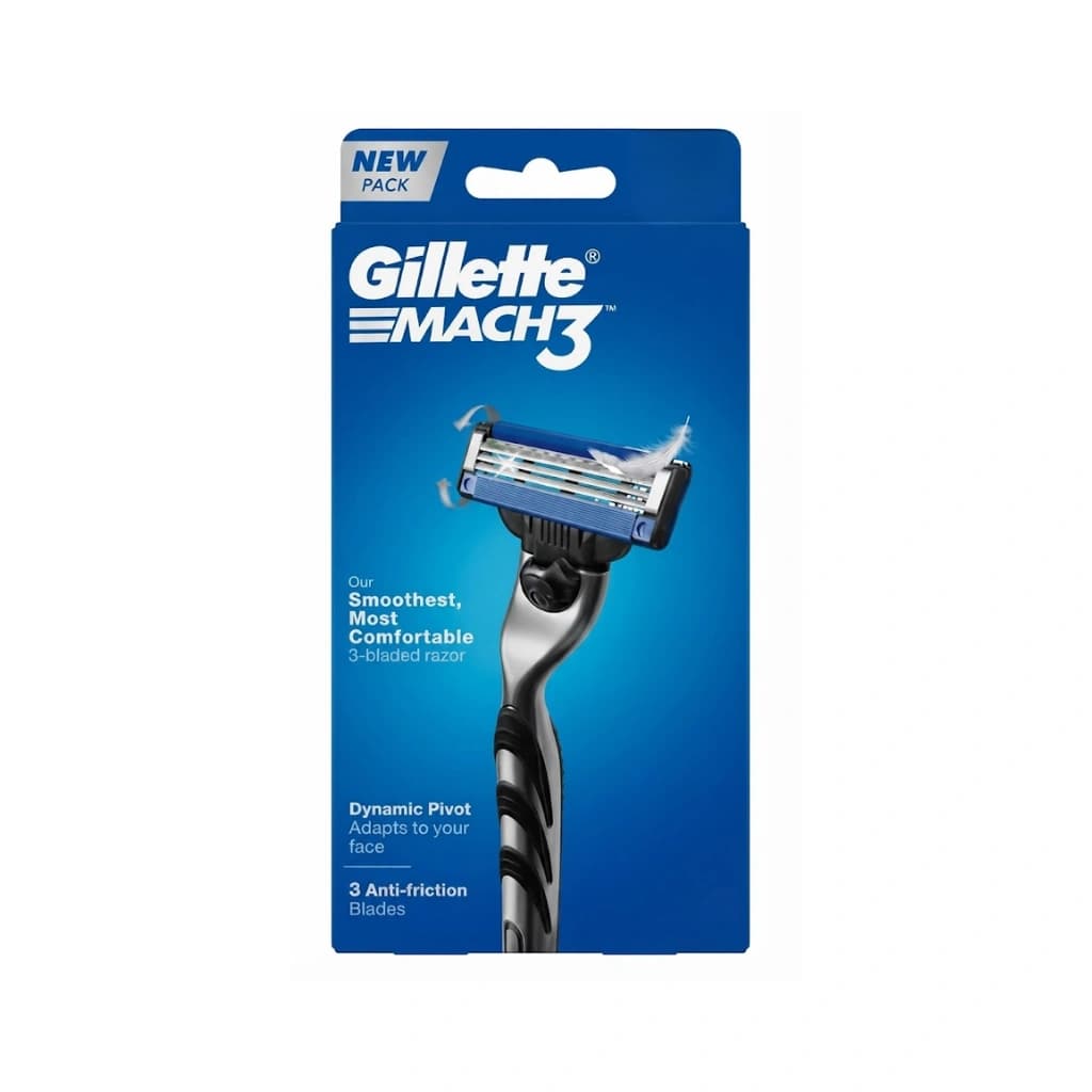 GILLETTE MACH3 SMOOTHEST MOST COMFORTABLE 3 BLADED RAZOR
