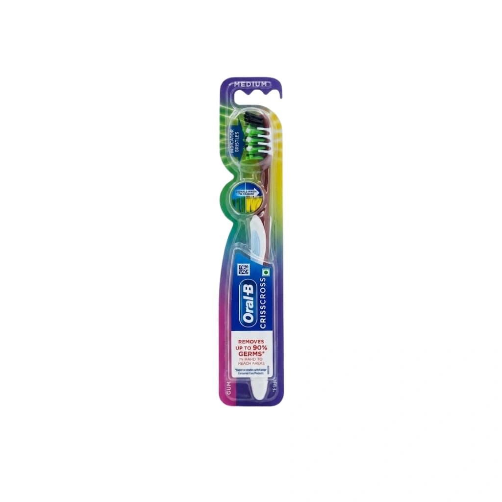 ORAL B MEDIUM TOOTHBRUSH CRISSCROSS GUM CARE INDICATIONS PACK OF 1