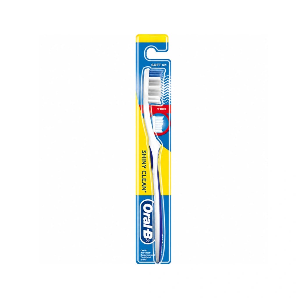 ORAL-B SHINY CLEAN MEDIUM TOOTHBRUSH