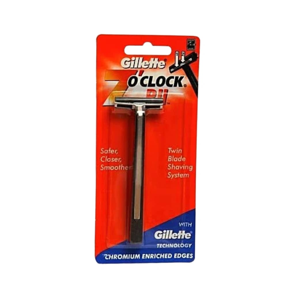 GILLETTE 7'O'CLOCK TWIN BLADE SHAVING SYSTEM