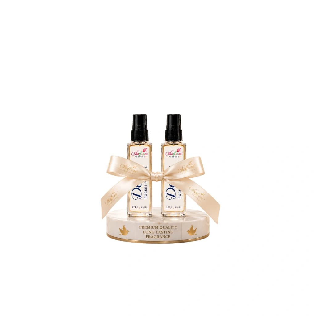 SHAFFROSE DOVE FRENCH FRAGRANCE POCKET PERFUME FEEL ELEGANT FEEL CONFIDENT PACK OF 2