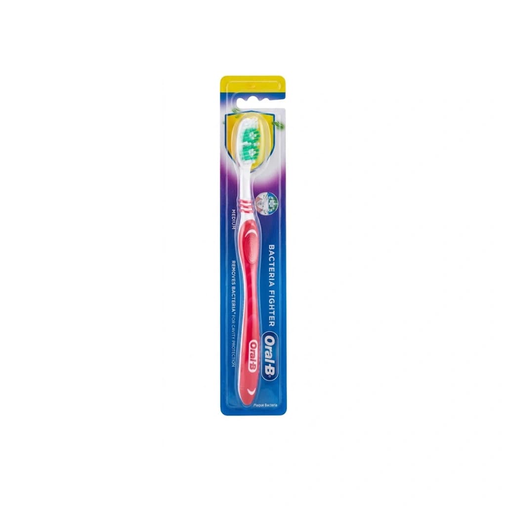 ORAL B MEDIUM EXTRA SOFT BACTERIA FIGHTER TOOTH BRUSH