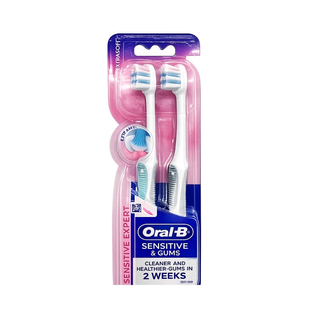 ORAL-B SENSITIVE &GUMS TOOTHBRUSH PACK OF 2