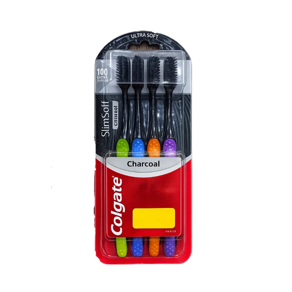 COLGATE SLIMSOFT CHARCOAL TOOTHBRUSH BUY2 GET2 FREE