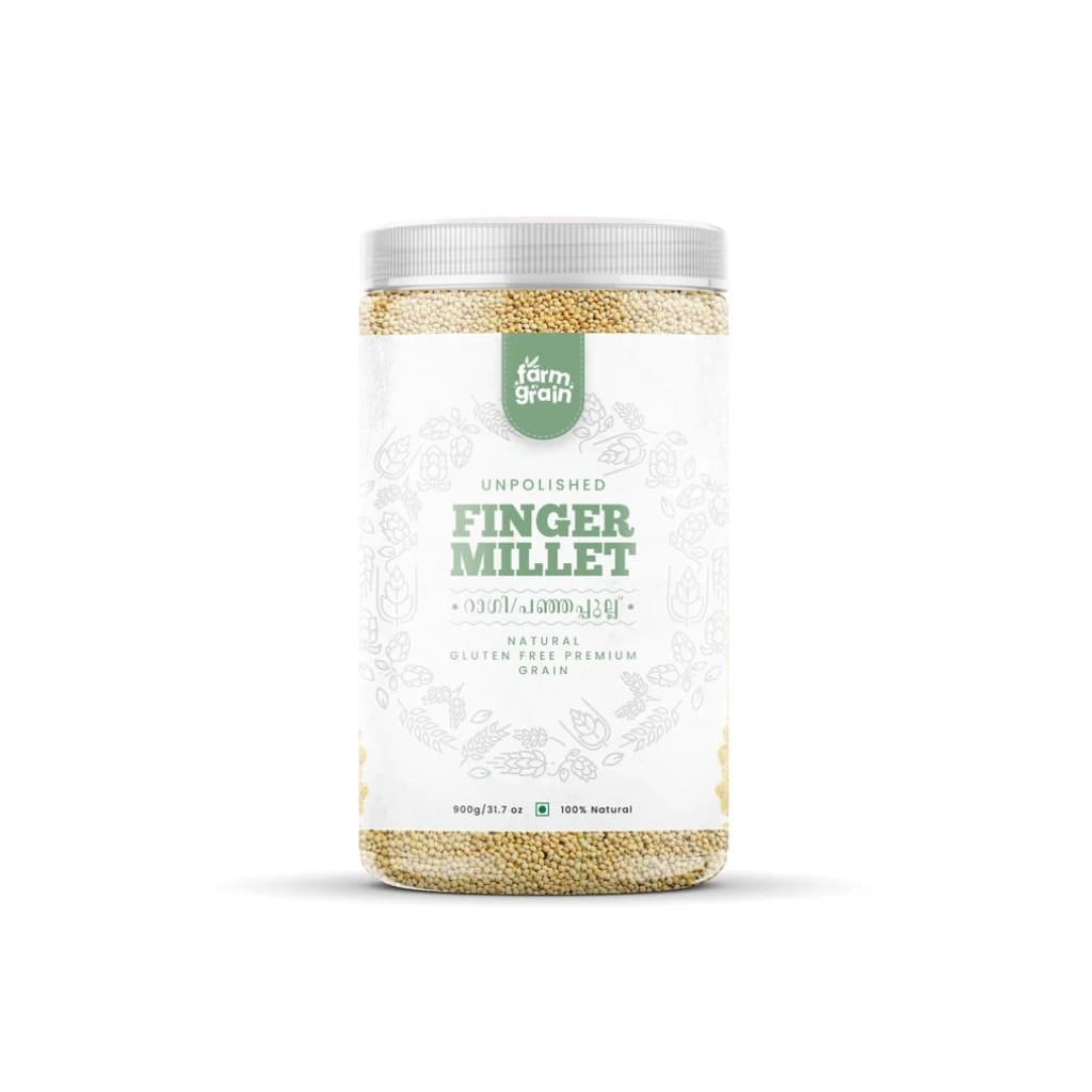 FINGER MILLETS / RAGI / HIGH PROTEIN GLUTEN-FREE NUTRIENT RICH IDEAL FOR HEALTHY MEALS SMOOTHIES AND BAKING 900GM PACK 100% NATURAL & ORGANIC