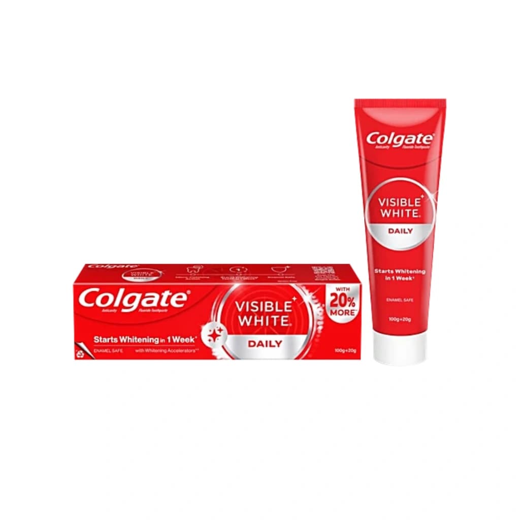 COLGATE VISIBLE WHITE DAILY TOOTHPASTE 120 GM