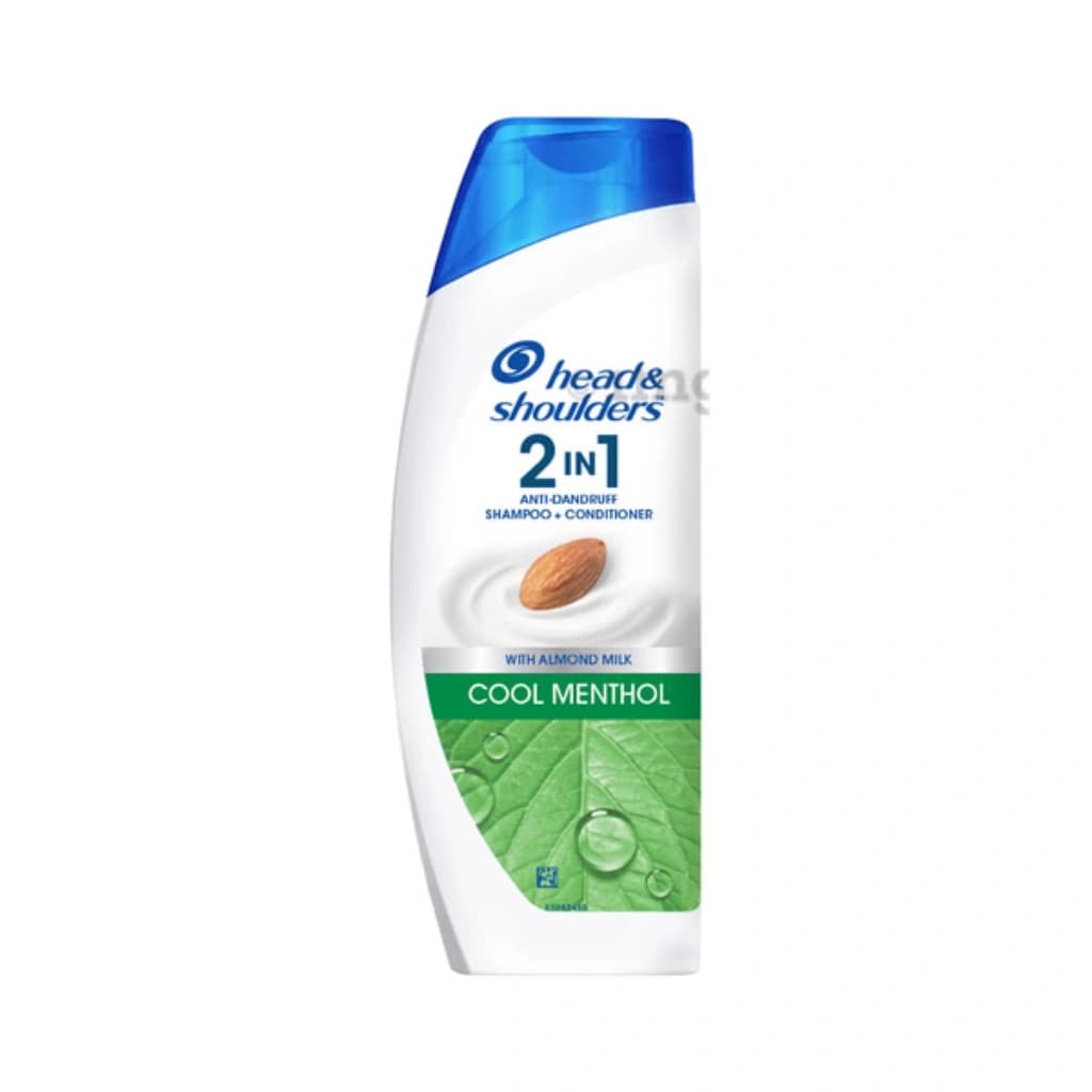 HEAD & SHOULDERS COOL MENTHOL 2 IN 1 ANTI-DANDRUFF SHAMPOO+CONDITIONER WITH ALMOND MILK 180 ML