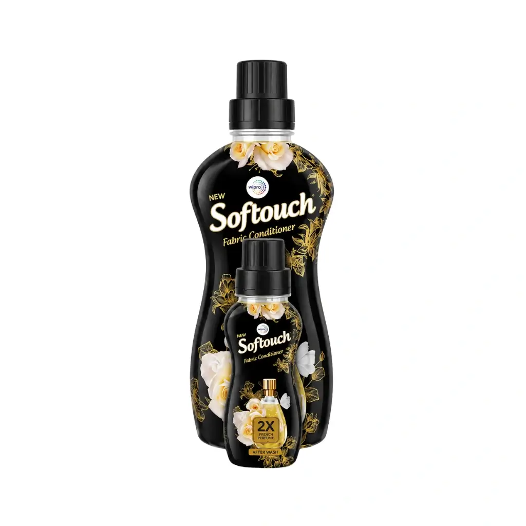 SOFTOUCH FABRIC CONDITIONER 2X FRENCH PERFUME BOTTLE 800ML + 210ML