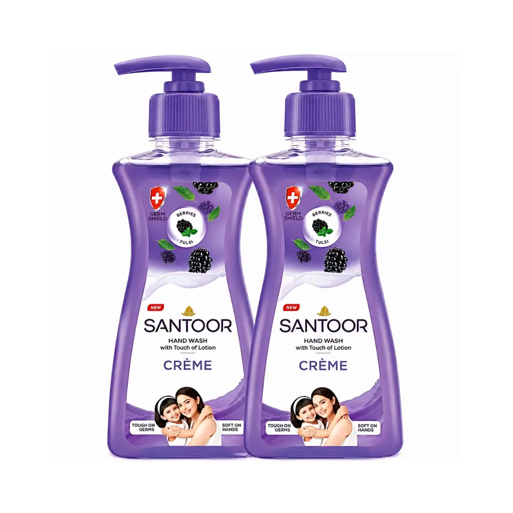 Santoor Creme Hand Wash Berries & Tulsi 200ml