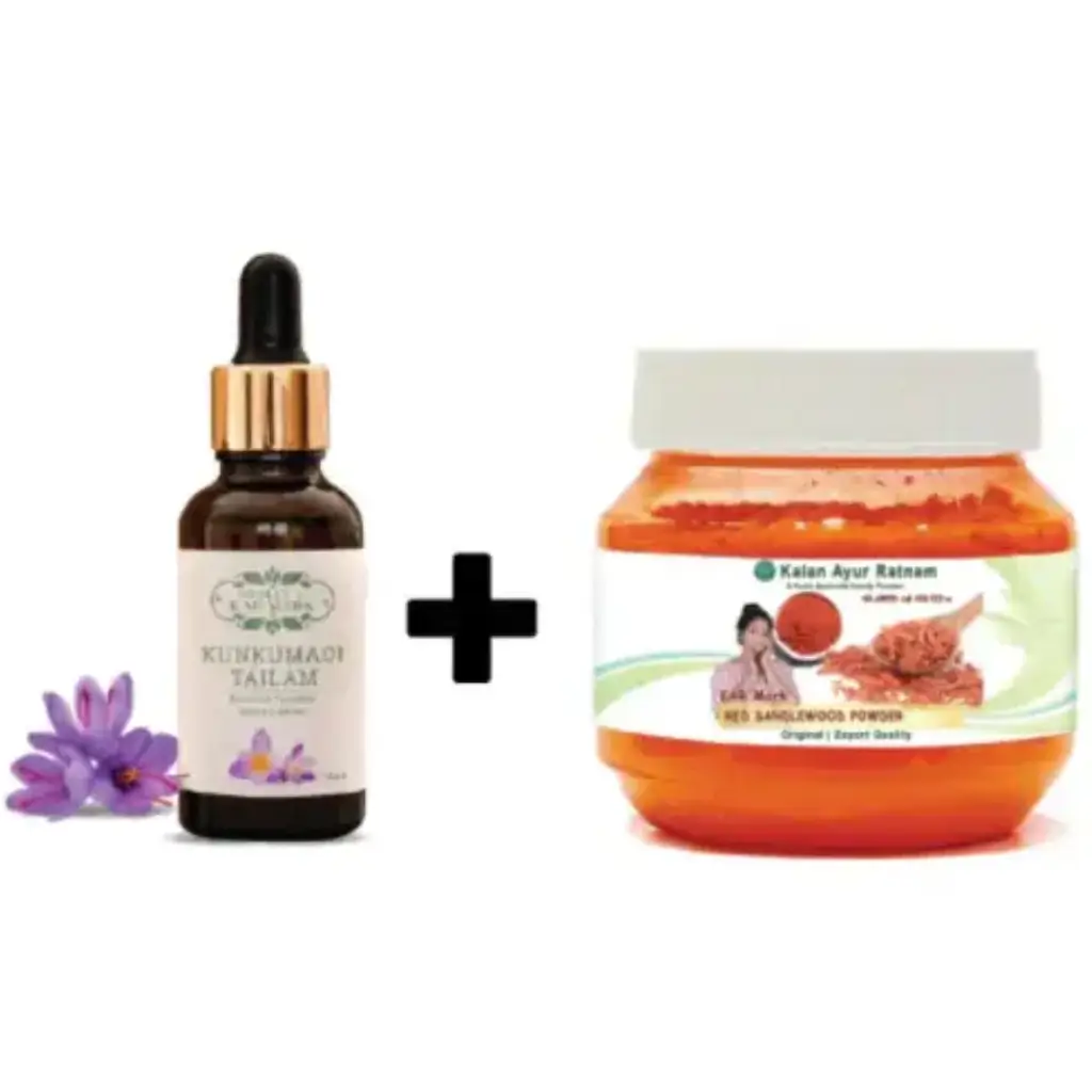 KARMARK PREMIUM KUMKUMADI THAILAM15 ML + RED SANDAL WOOD POWDER 100GM