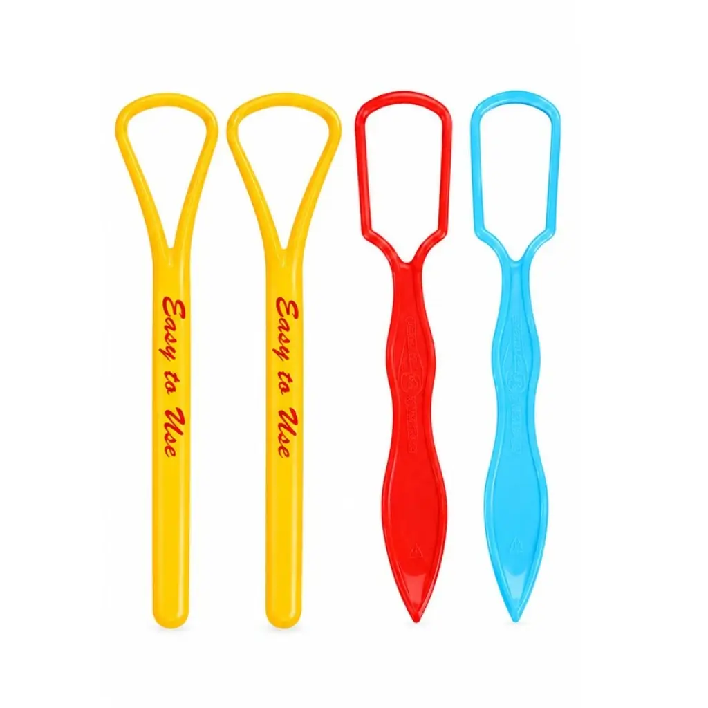 ROOPAM SINGLE HAND TONGUE CLEANER COMBO FAMILY PACK ADULTS & KIDS 2*2