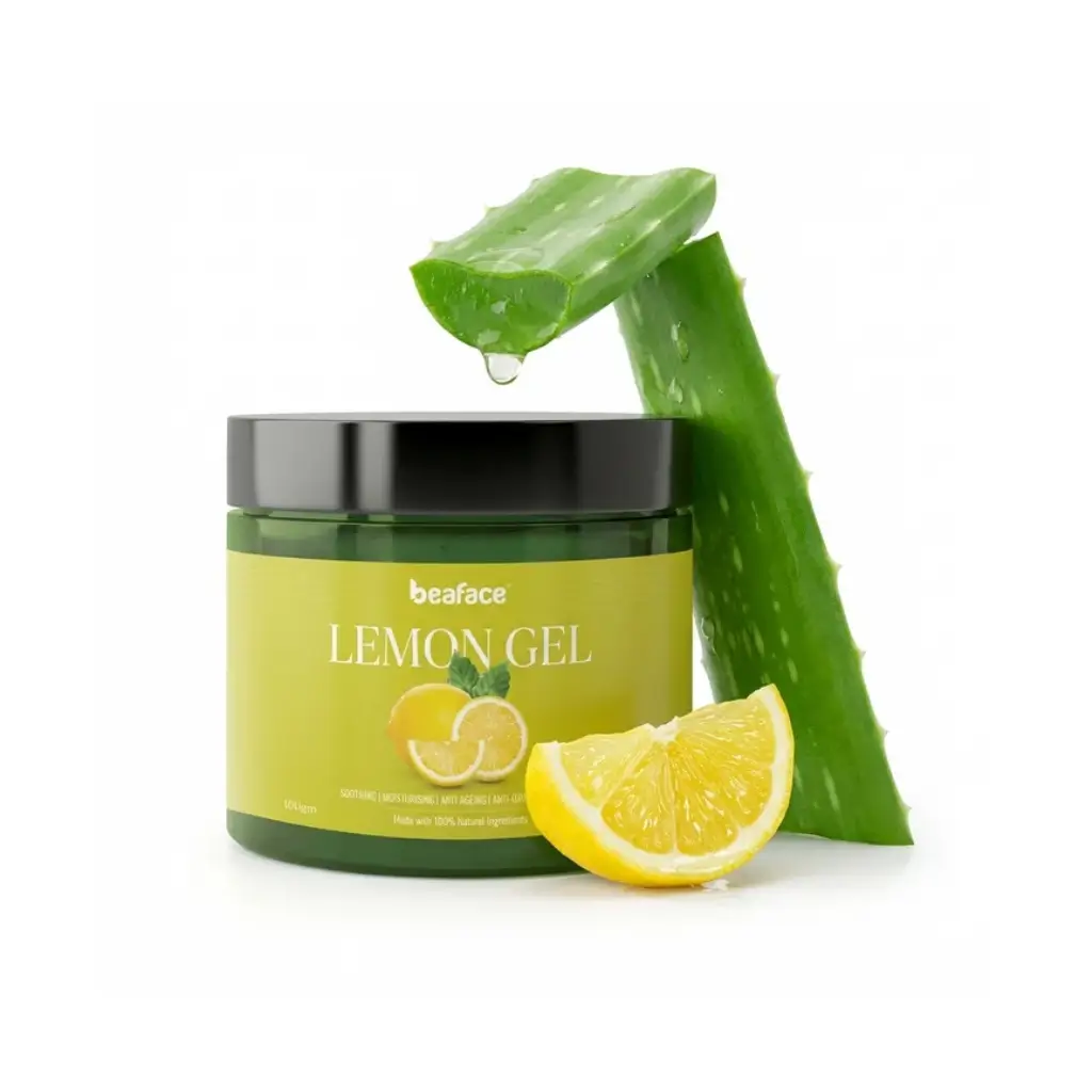 BEAFACE ALOE VERA LEMON GEL HYDRATION HEALING INFLAMMATION FROM ACNE BRIGHTENING 100 GM