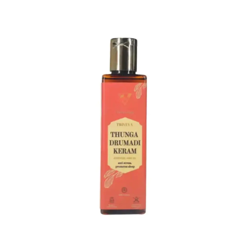 TRIVEVA'S AUTHENTIC AYURVEDIC THUNGADRUMATHI KERAM "A COMPLETE STRESS RELIEVER" 200 ML