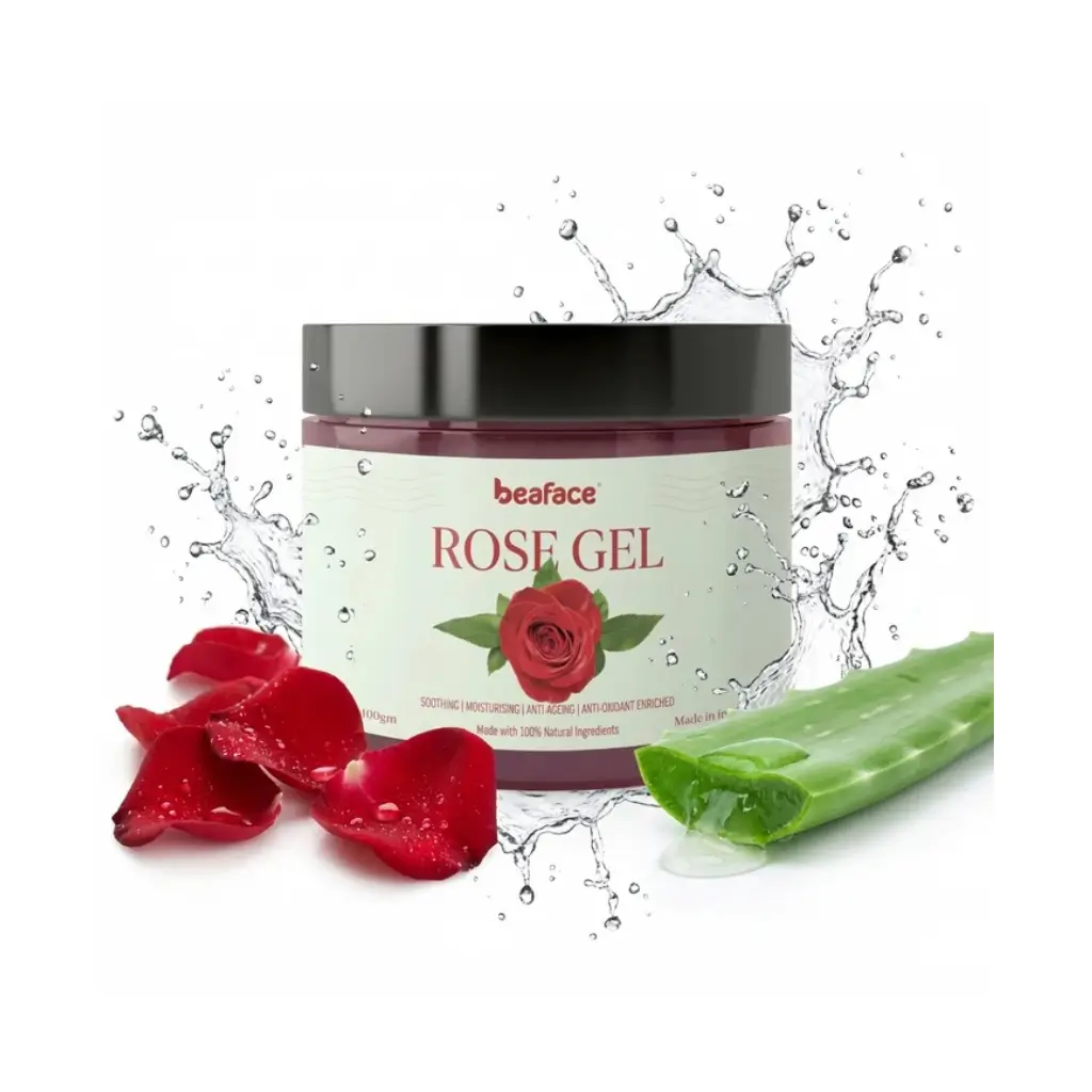 BEAFACE ALOE VERA ROSE GEL SUNBURN SOOTHING ACNE SENSITIVE 100 GM