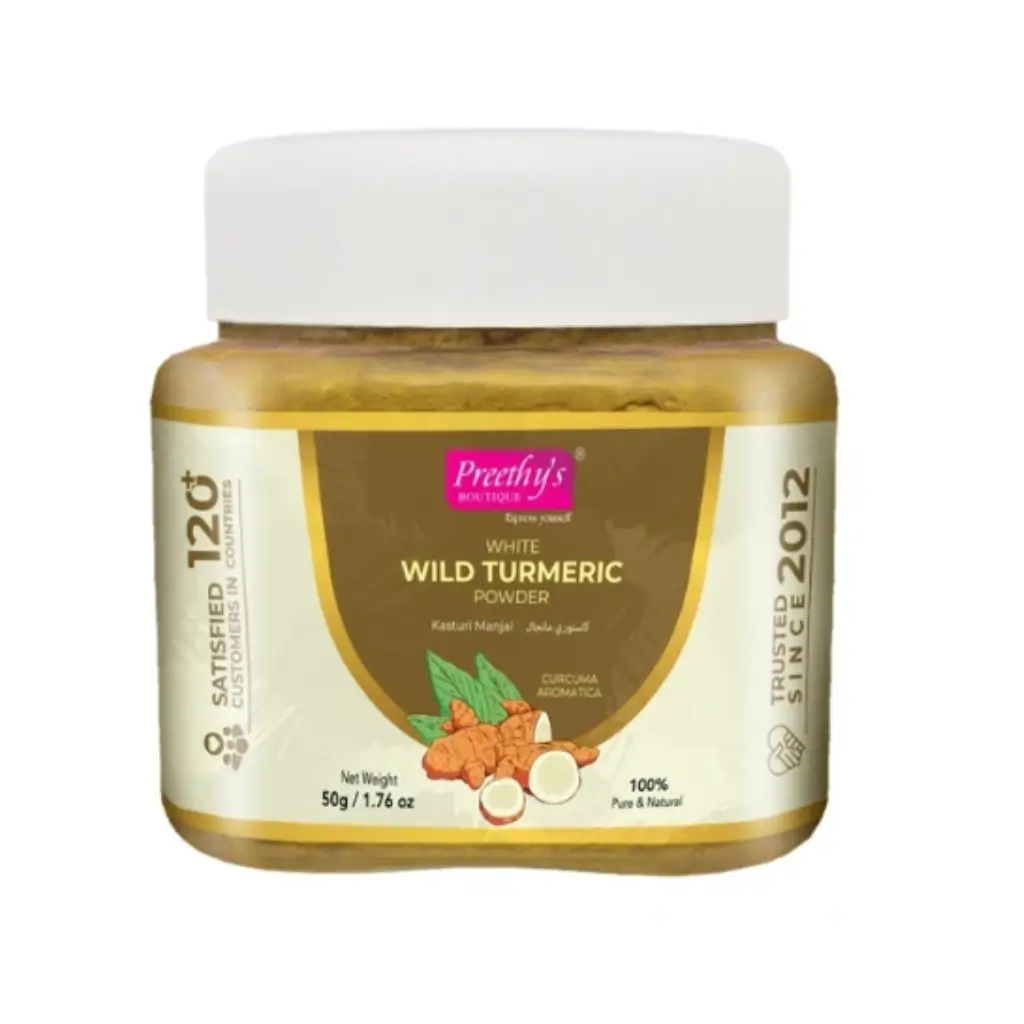 PREETHY'S BOUTIQUE WHITE WILD TURMERIC POWDER 50 GM