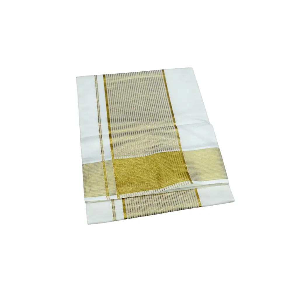 Premium Kerala Cotton Saree with Border stripes