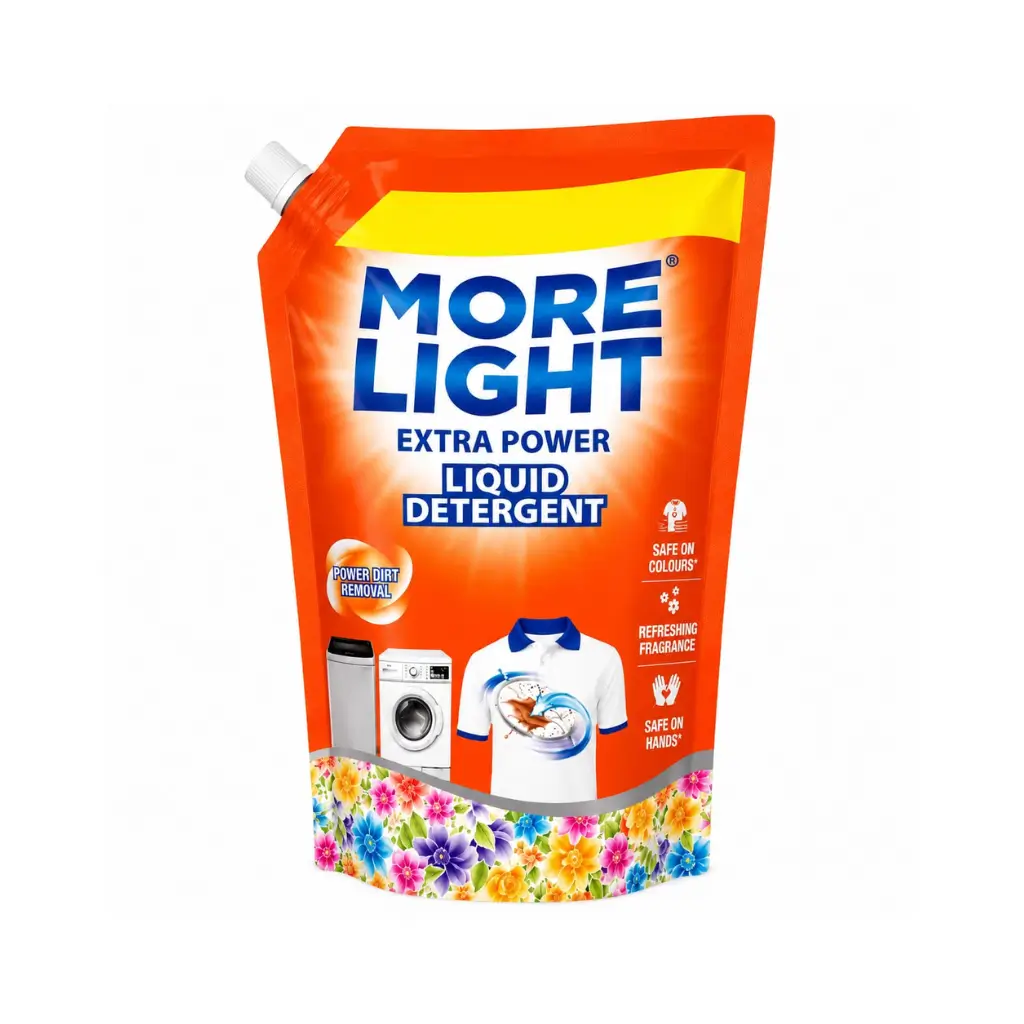 MORE LIGHT EXTRA POWER LIQUID DETERGENT POWER DIRT REMOVAL 1 L