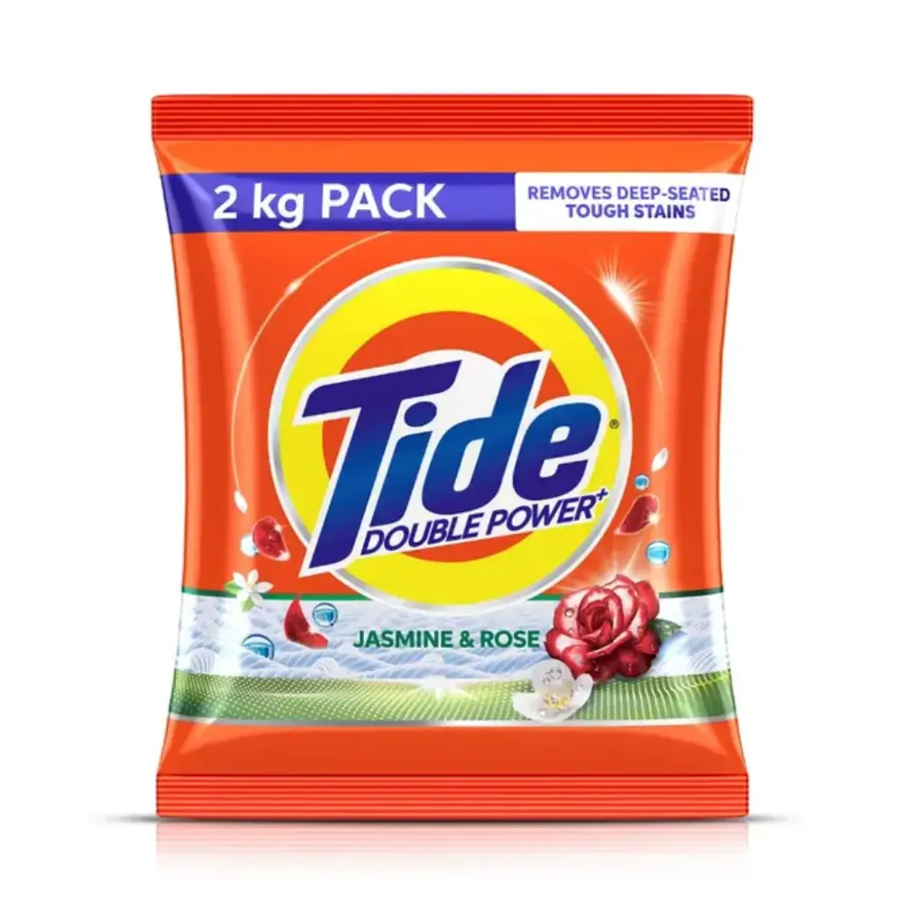 TIDE PLUS DOUBLE POWDER DETERGENT WASHING POWDER JASMINE & ROSE 2KG