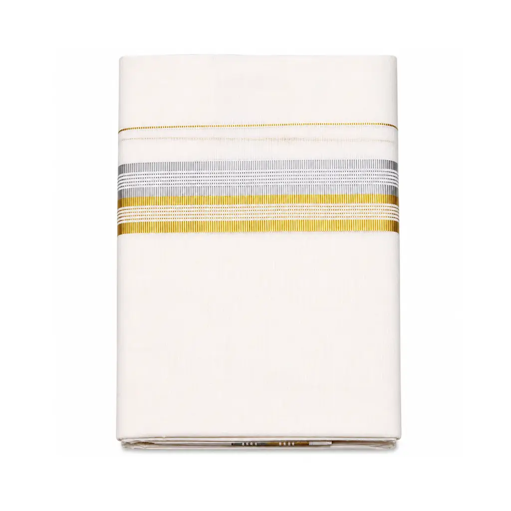 KUTHAMPULLY PURE COTTON DHOTI FANCY BORDER 4 METER
