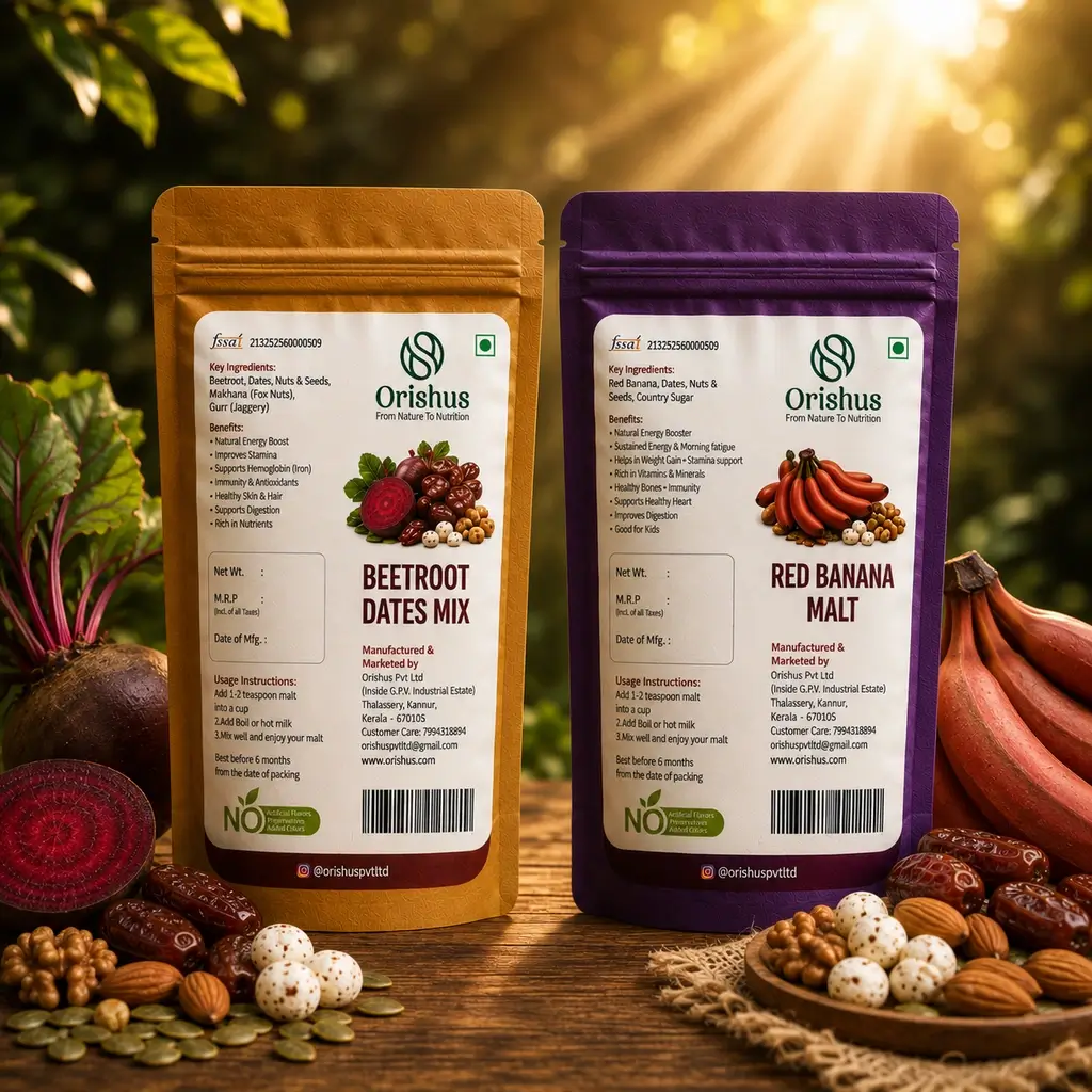 BEETROOT DATES MIX + RED BANANA MALT COMBO | ORISHUS