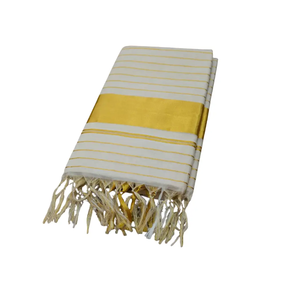 Pure Handloom Tissue Full Stripe with blouse Handloom
