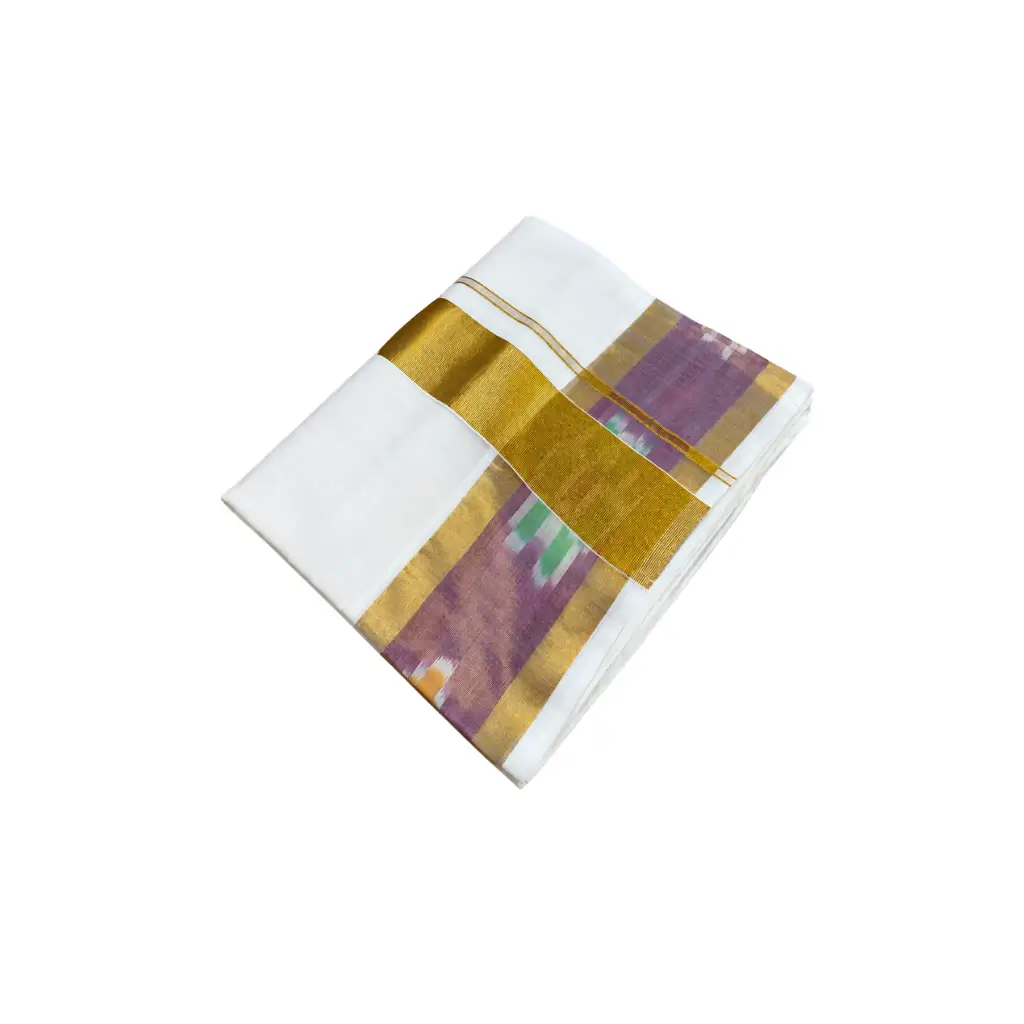 Pochampalli dye border Kerala saree with blouse