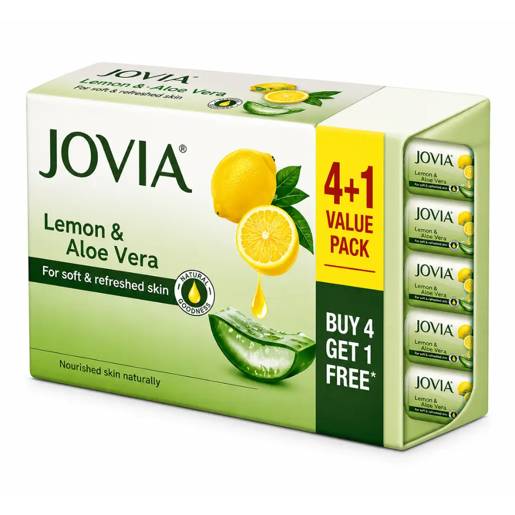 JOVIA LEMON & ALOE VERA SOAP 4+1 PACK