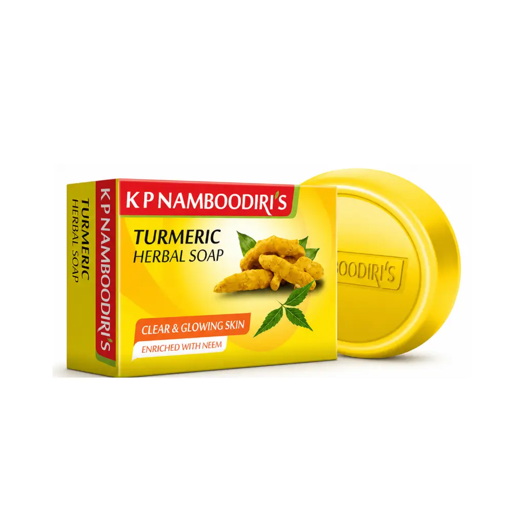 K P NAMBOODIRIS TURMERIC HERBAL SOAP 75 G