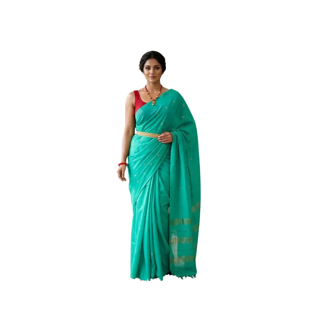 KUTHAMPULLY PREMIUM VIP TUSSAR SILK SAREE WITH BLOUSE