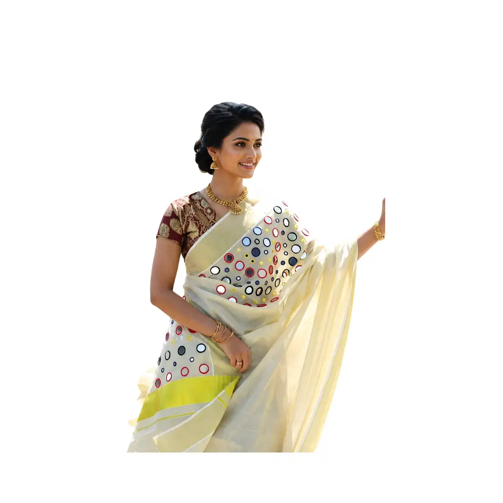 Exclusive Tissue Saree Premium Mirror Work