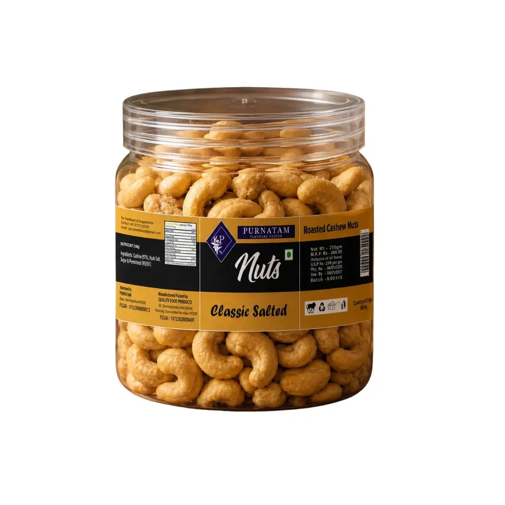 PURNATAM SALTED CASHEWS 250 GM