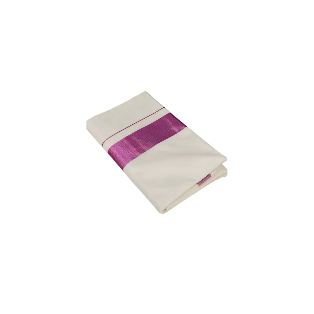 Rose Border cotton Set Saree with blouse