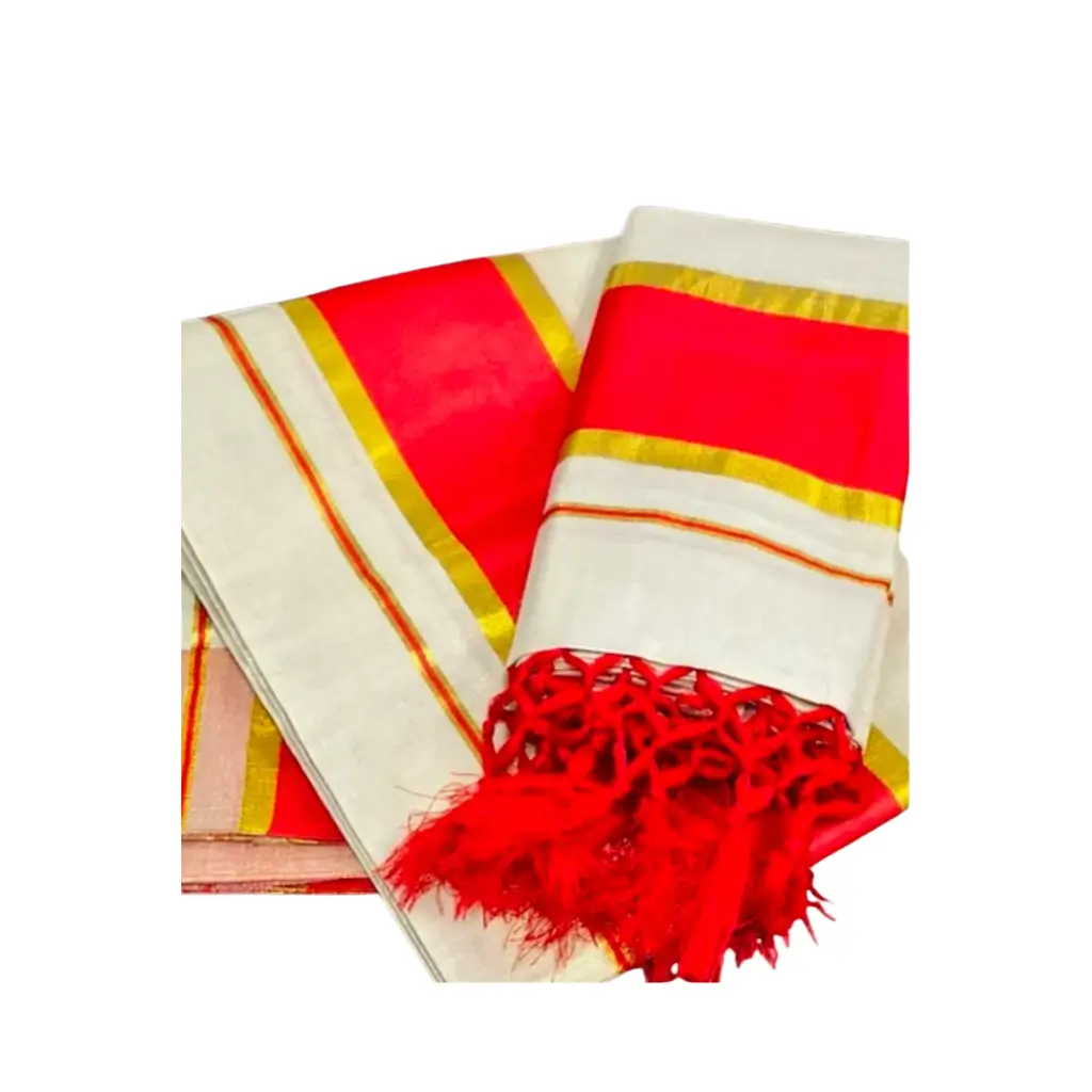 Tissue Color Set mundu With Kunjalam