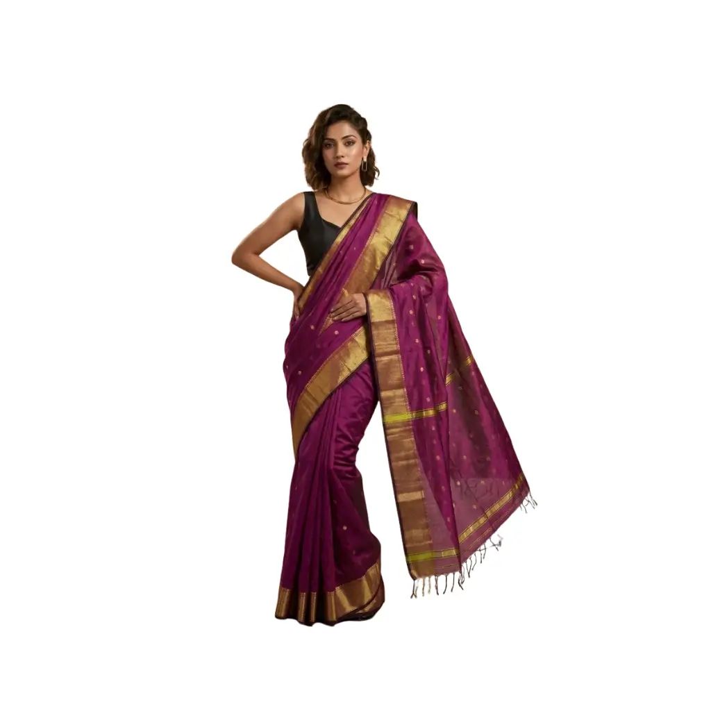 Kanchi Cotton Mul saree with grand rich quality with blouse