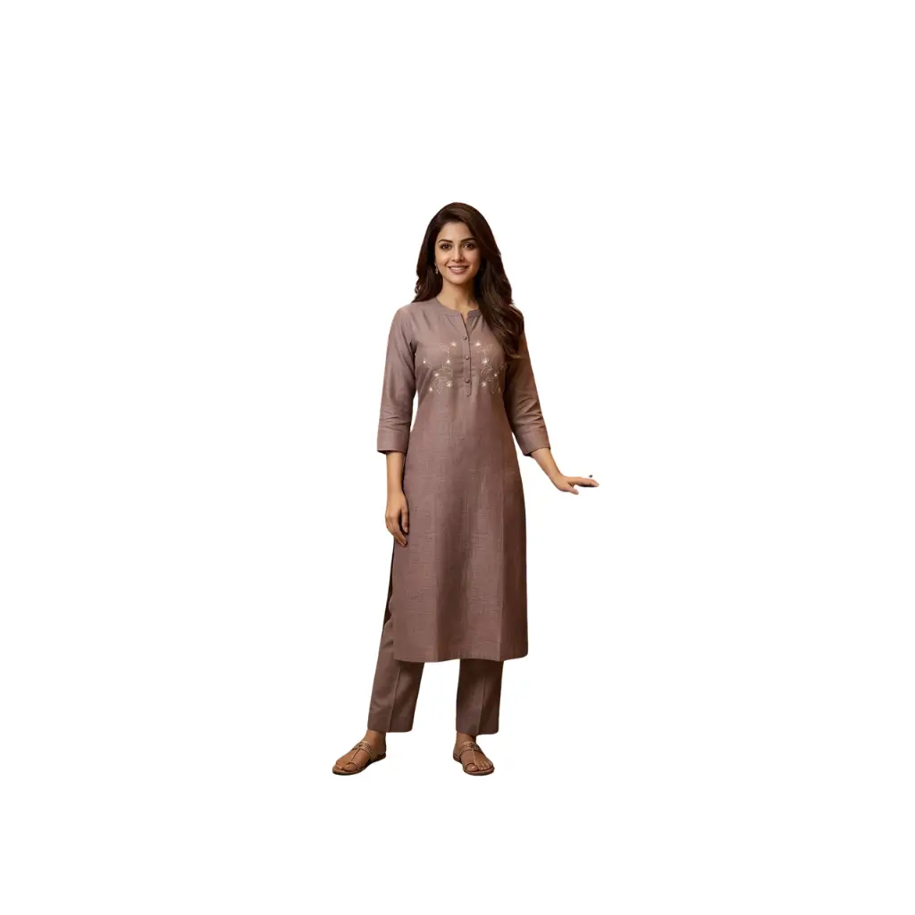Summer Cotton Kurti for Ladies with elegant embroidery design