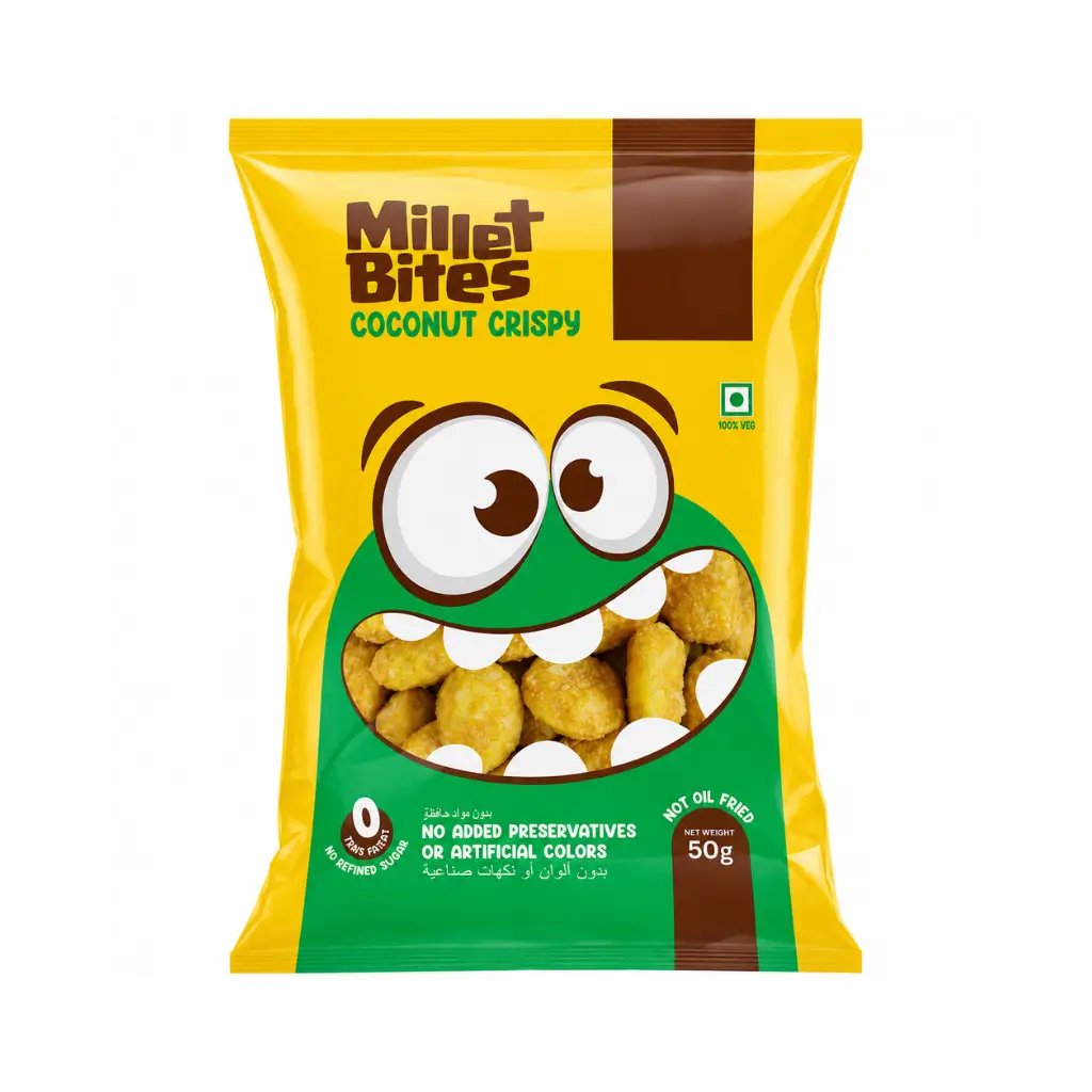 SOME MORE FOODS MILLET BITES COCONUT CRISPY 50 GM