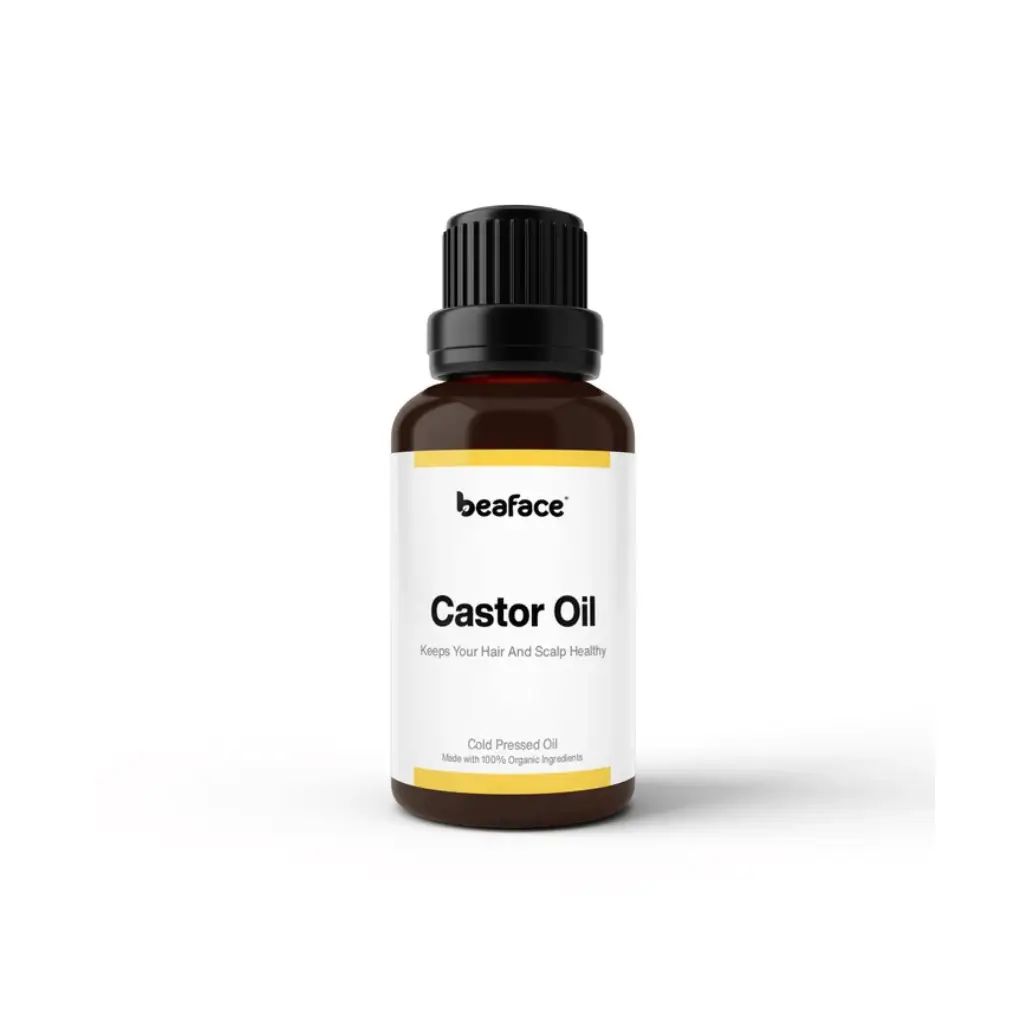 BEAFACE CASTOR OIL STRENGTHEN HAIR REDUCE BREAKAGE SHINER BLOOD FLOW SCALP 50 ML
