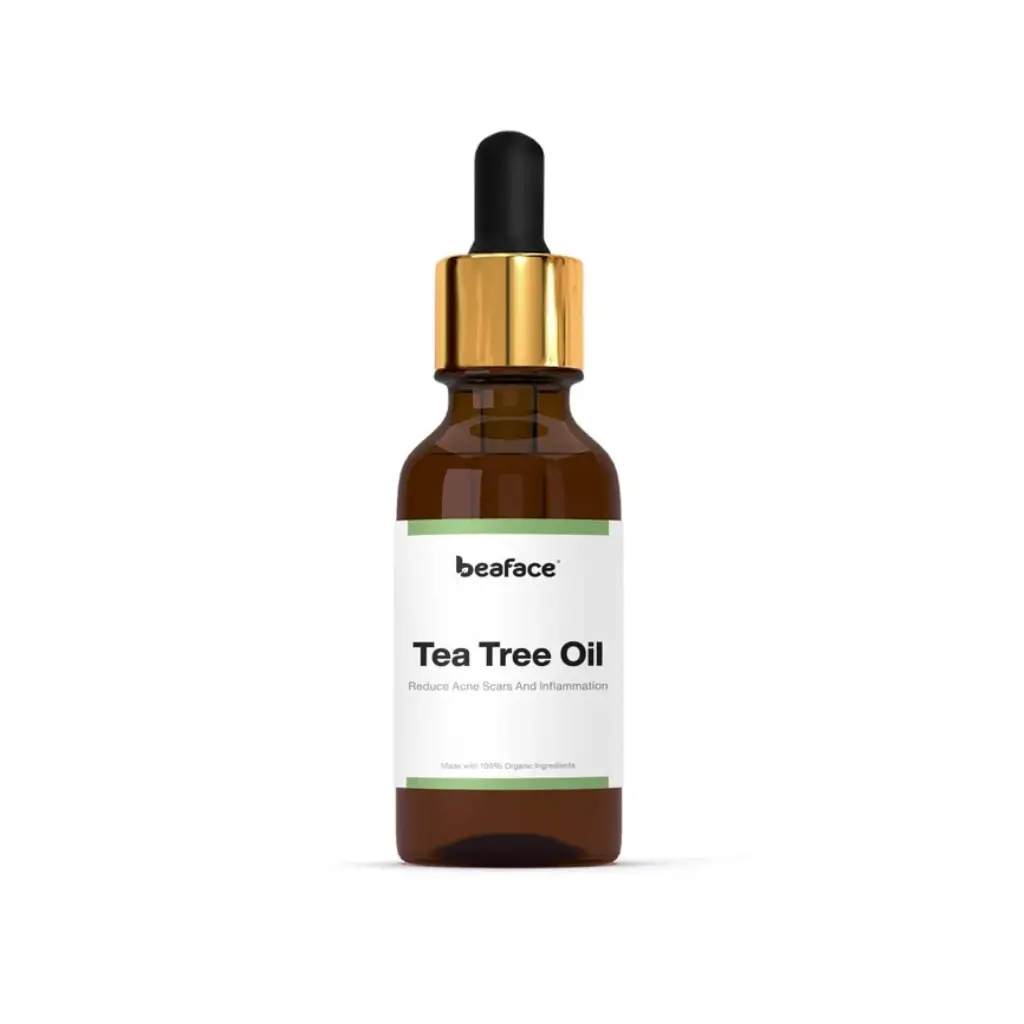 BEAFACE TREE TEA OIL TREATS ACNE REDUCES INFLAMMATION CLEANSES BLEMISHES ACNE WOUND HEALING 20 ML