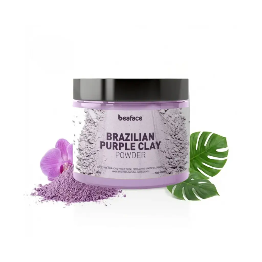 BEAFACE BRAZILIAN PURPLE CLAY POWDER SKIN SOFT REJUVENATE 100 GM