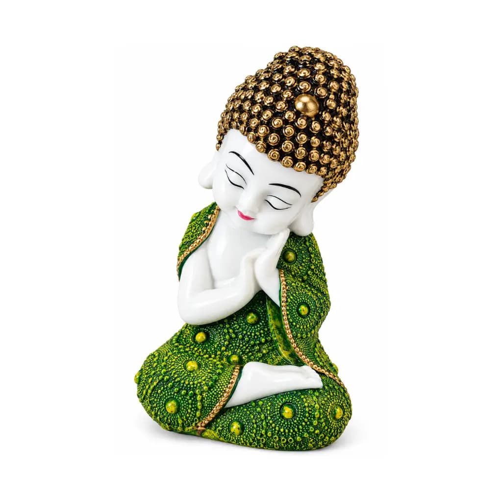 CRAFT TARA HANDCRAFTED POLYRESIN BABY MONK BUDDHA IDOL / SIDE RESTING POSE