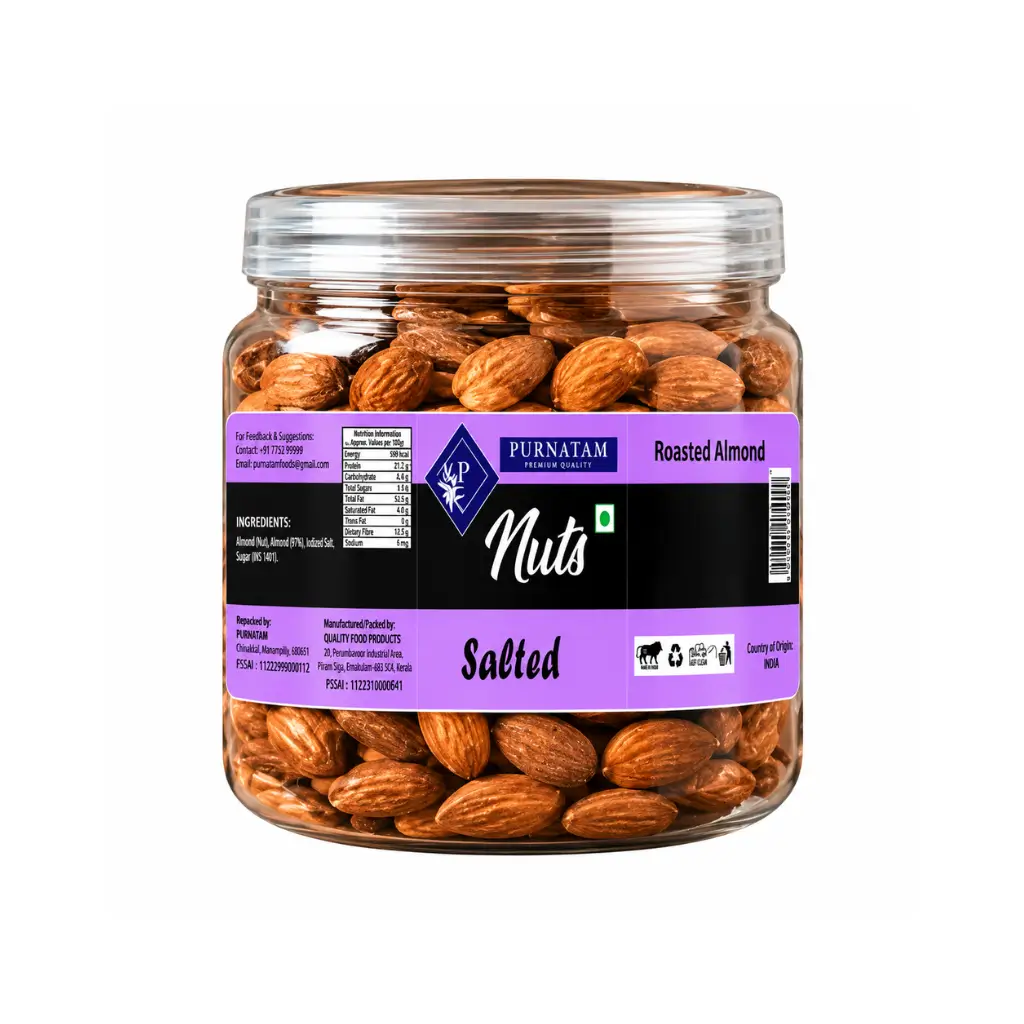 PURNATAM SALTED ALMONDS 250 GM