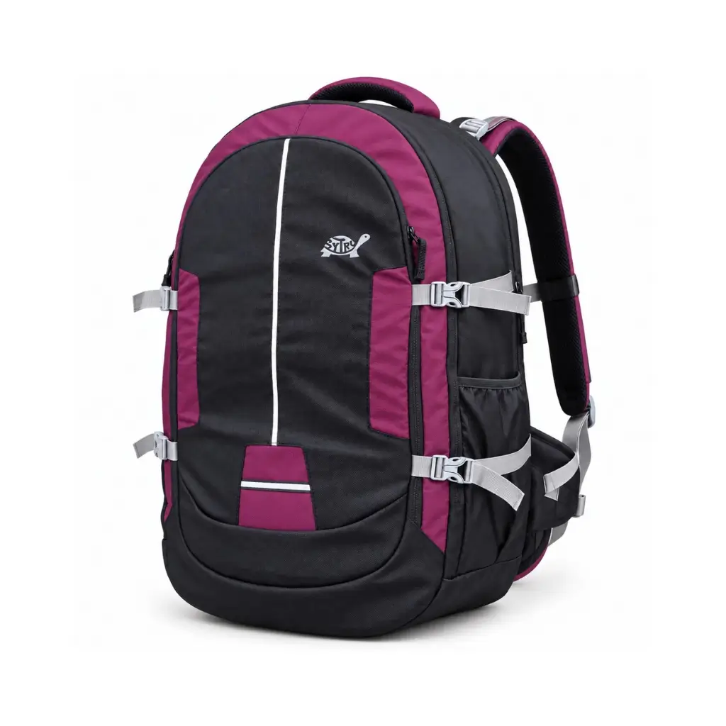 Sytro Bags Camo 60L Trekking & Travel Backpack with Laptop Sleeve, Water-Resistant Magenta