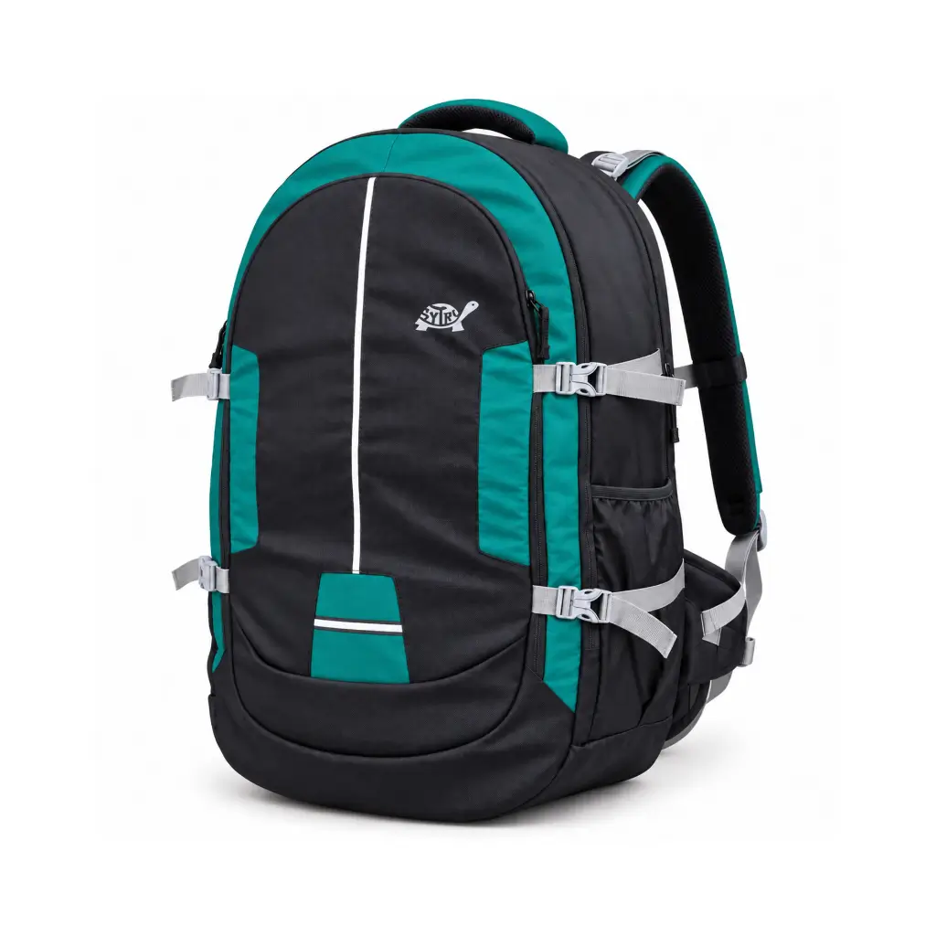 Sytro Camo 60L Trekking & Travel Backpack with Laptop Sleeve, Water-Resistant teal green