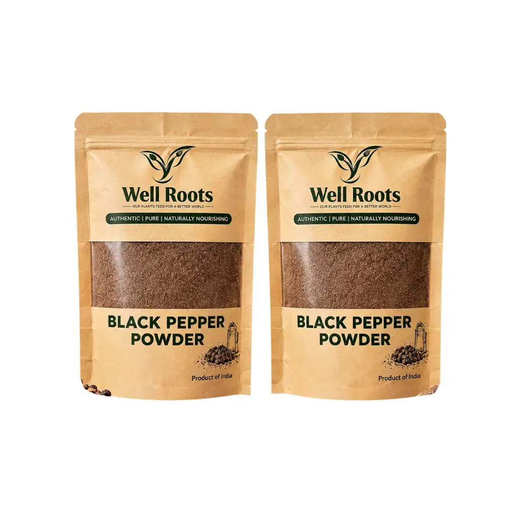 Well Roots Black Pepper Powder Idukki Variety Combo Pack of Two